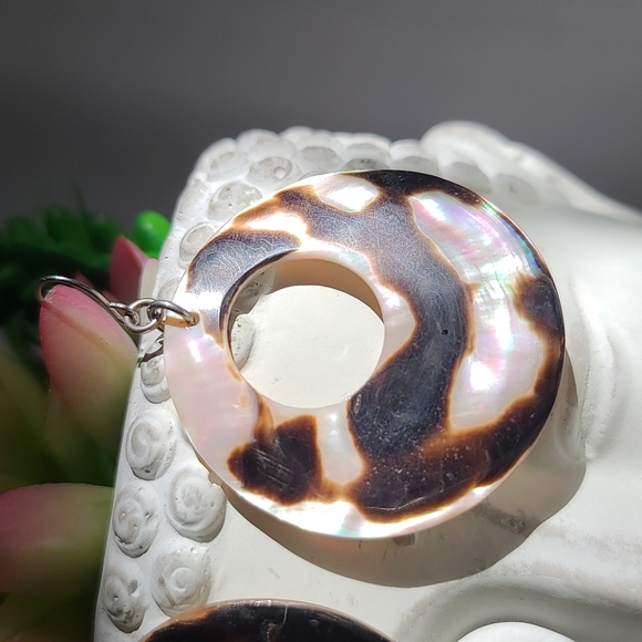 🌼🌼Tortoise Shell Earrings & Necklace Set - Picture 2 of 8